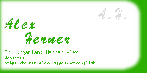 alex herner business card